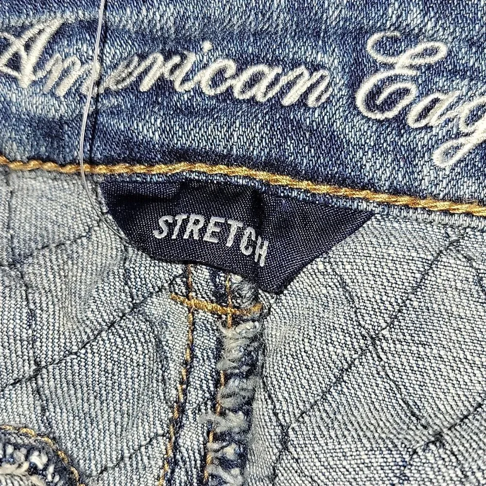 American Eagle Womens Low Rise Skinny Jeans Jegging Ankle  Zippers  18 S NWT